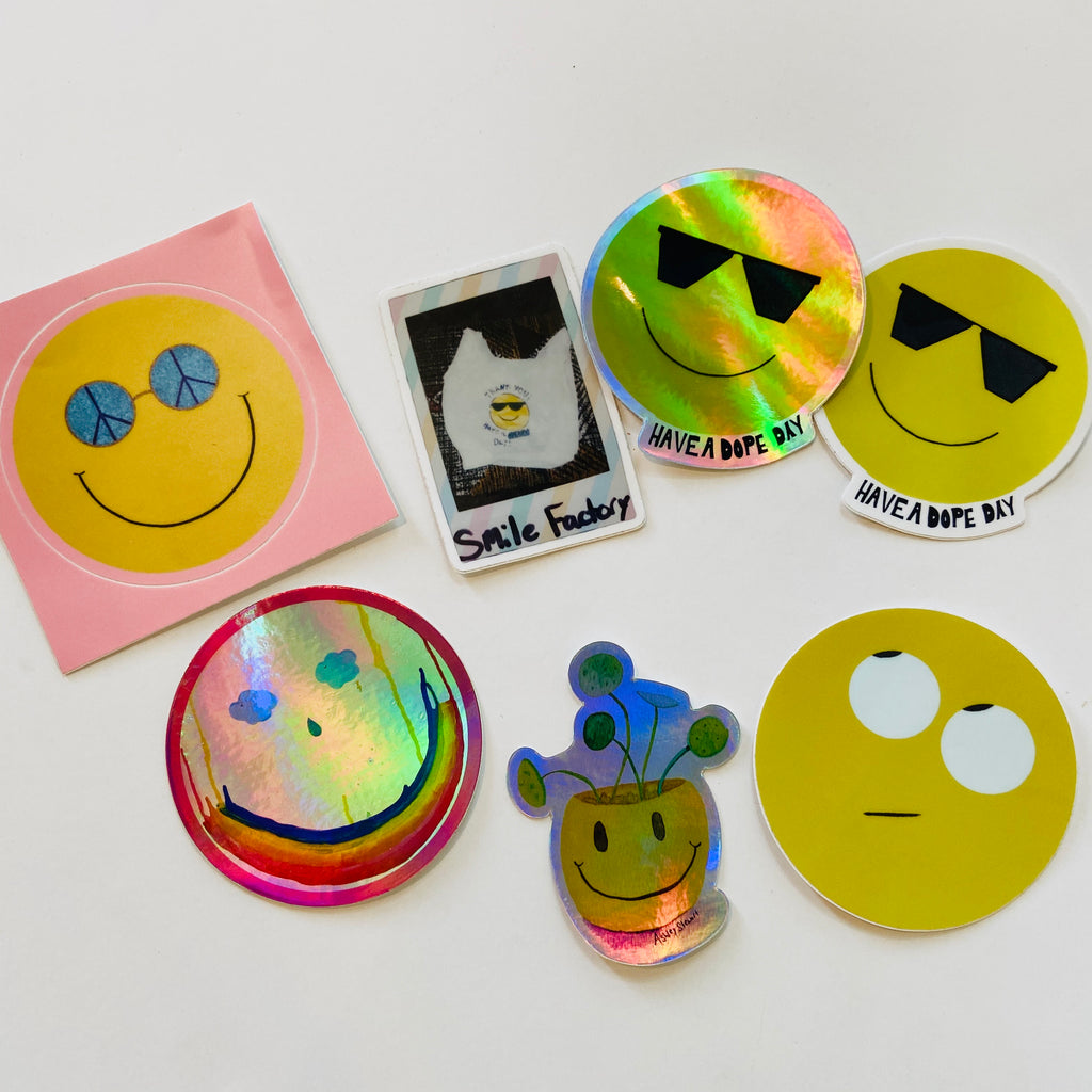 Ashley Stewart Smiley stickers